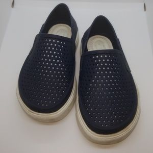 Navy Blue Loafer Style Crocs